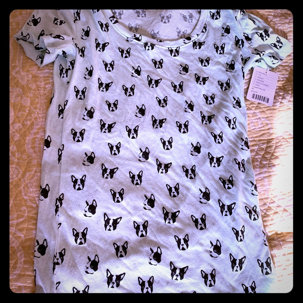 Fun Boston Terrier printed top from BDG!!! NWT!!